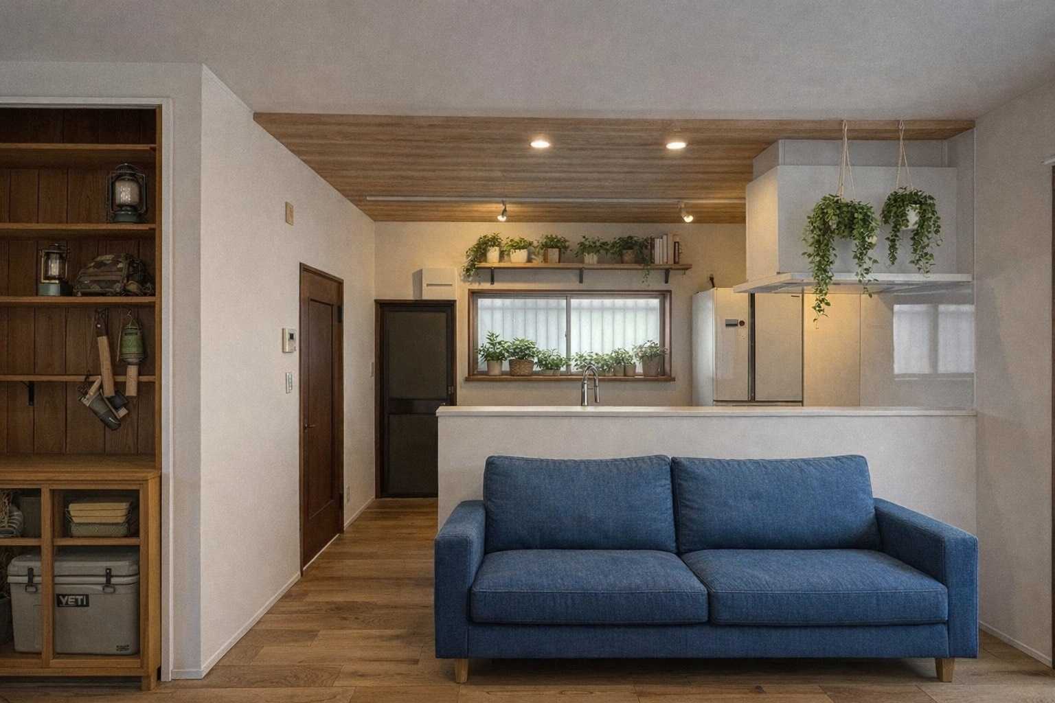 木の温もりと共に　夢の対面キッチンと照明デザインの魅力 × 平塚市