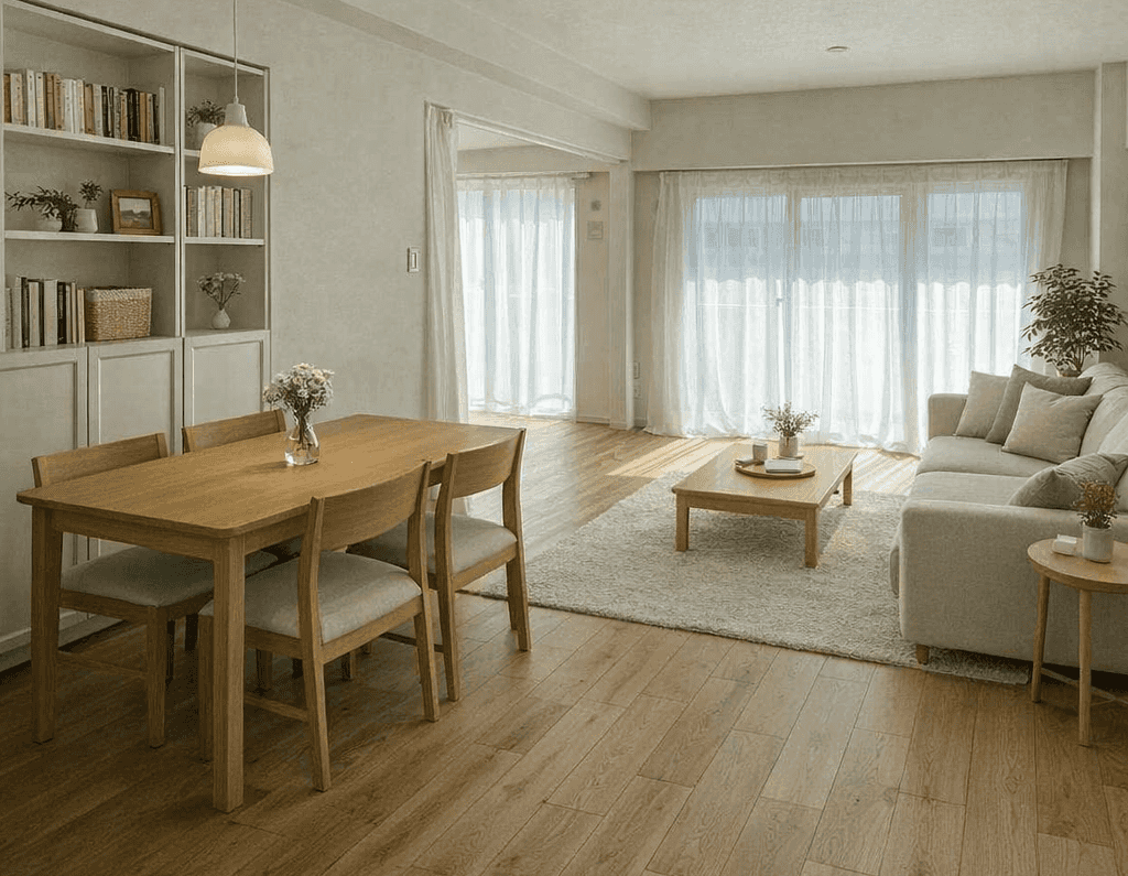 白とナラが織りなす心地よさ──中古マンションリフォーム× 平塚市